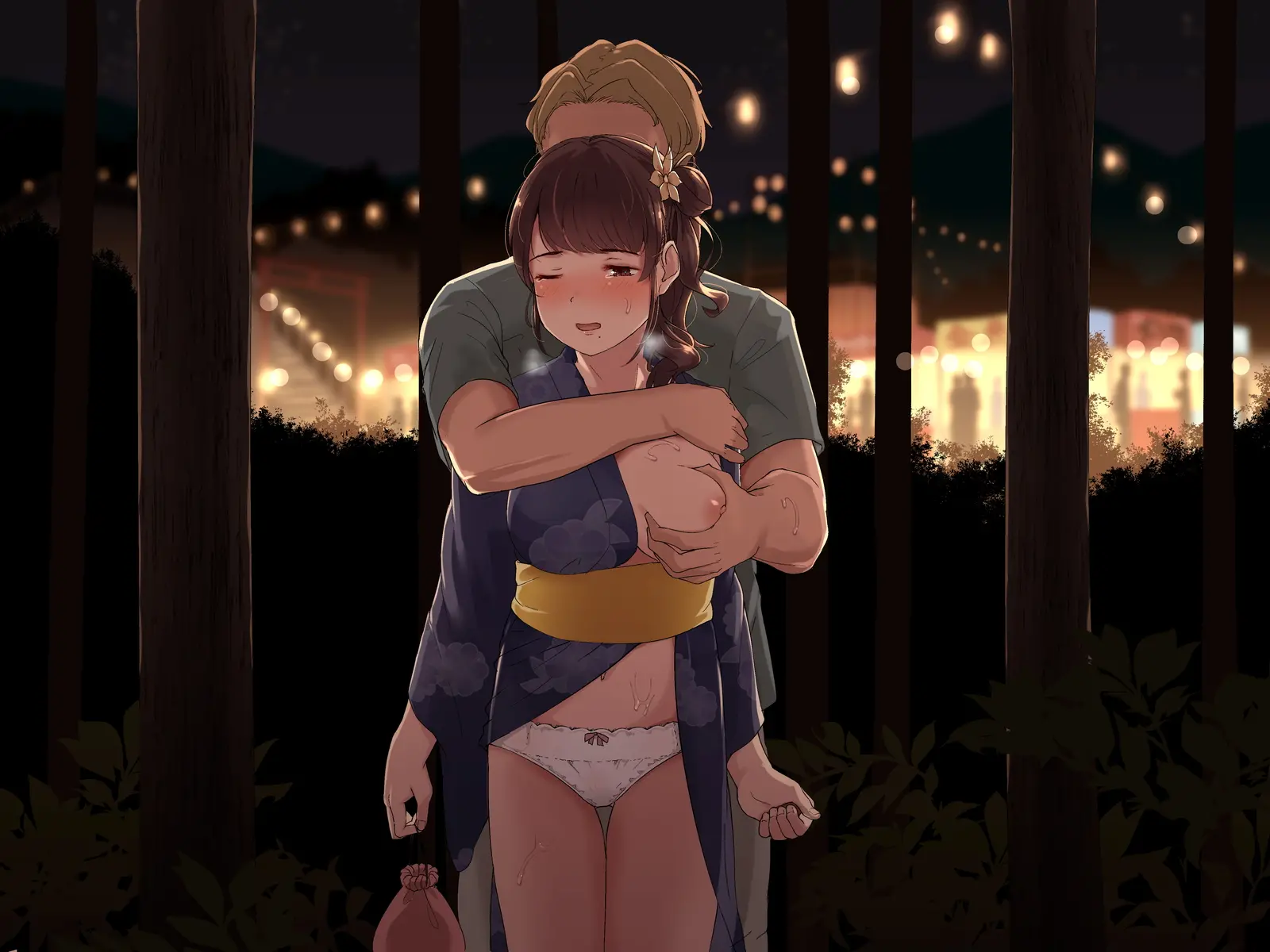 Ameagari, Jinja Nite. | 비 온뒤, 신사 에서.